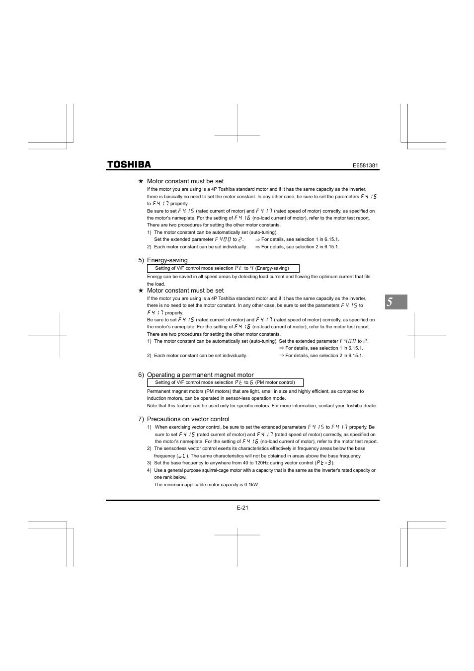 Toshiba VF-FS1 User Manual | Page 87 / 252