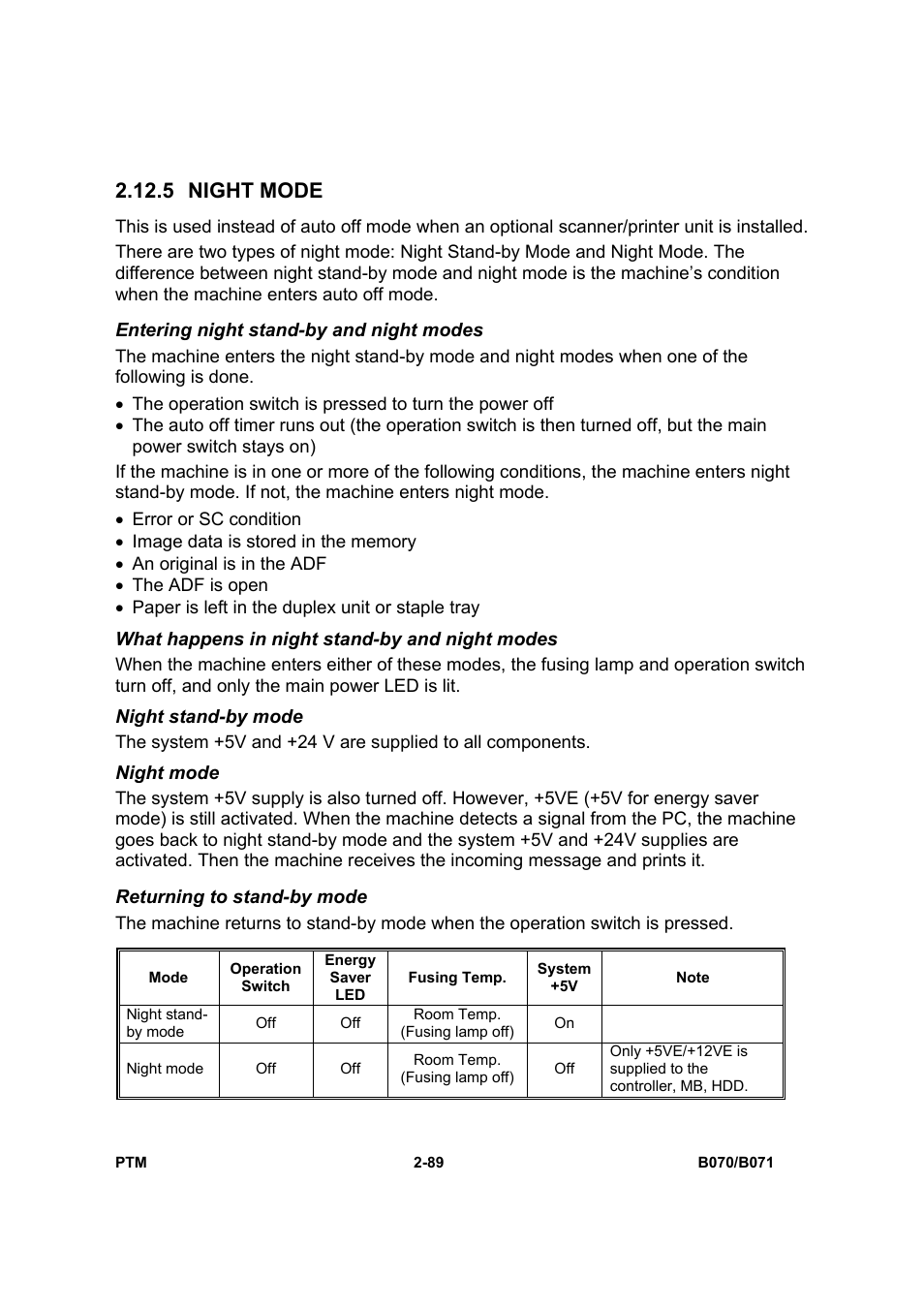 5 night mode | Toshiba E-STUDIO900 User Manual | Page 114 / 224