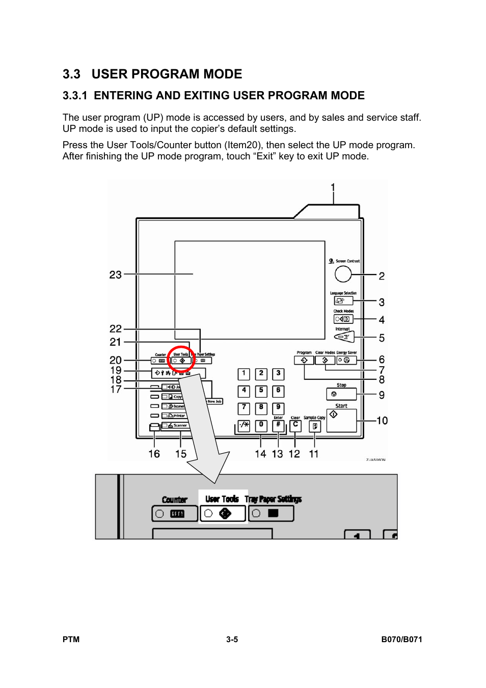 3 user program mode | Toshiba E-STUDIO900 User Manual | Page 121 / 224