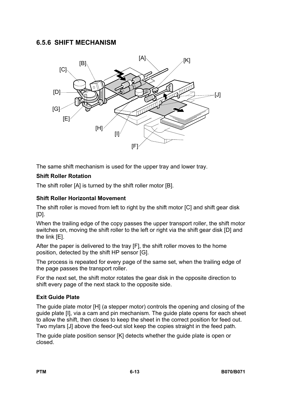 6 shift mechanism | Toshiba E-STUDIO900 User Manual | Page 162 / 224