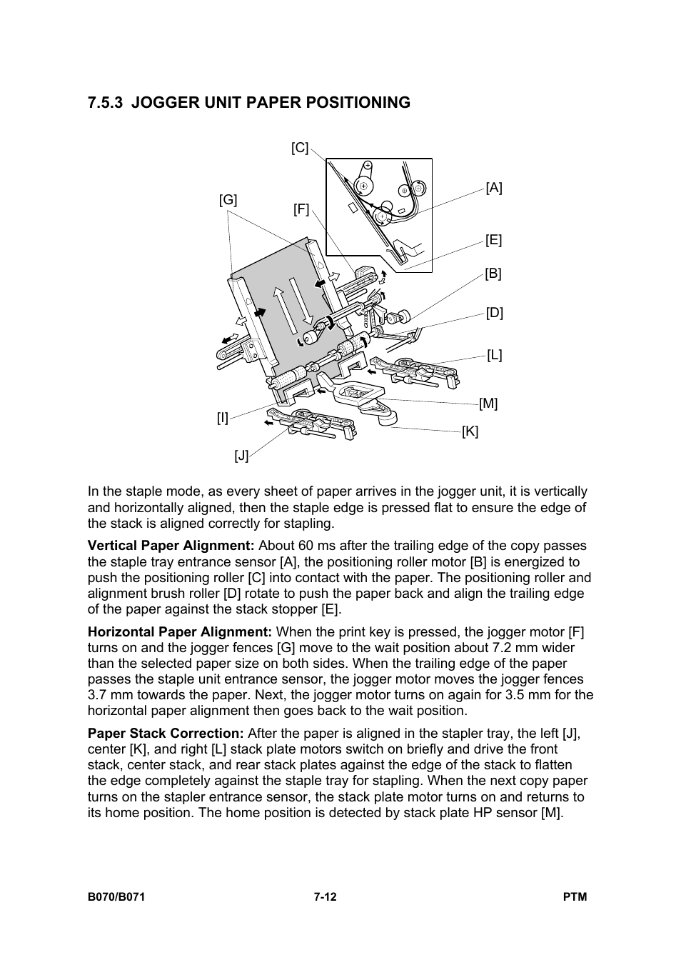 3 jogger unit paper positioning | Toshiba E-STUDIO900 User Manual | Page 187 / 224