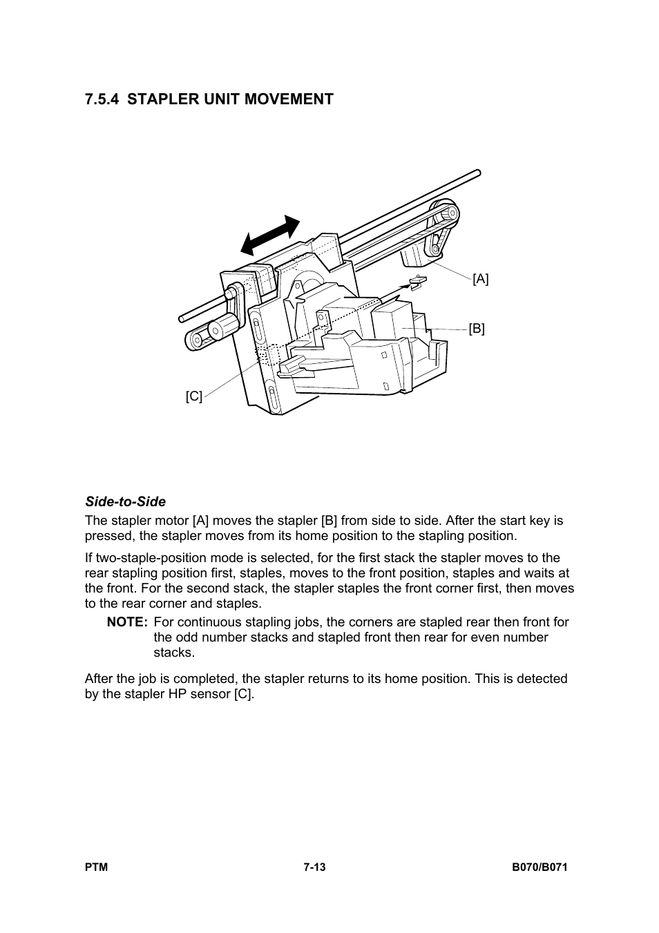 4 stapler unit movement | Toshiba E-STUDIO900 User Manual | Page 188 / 224