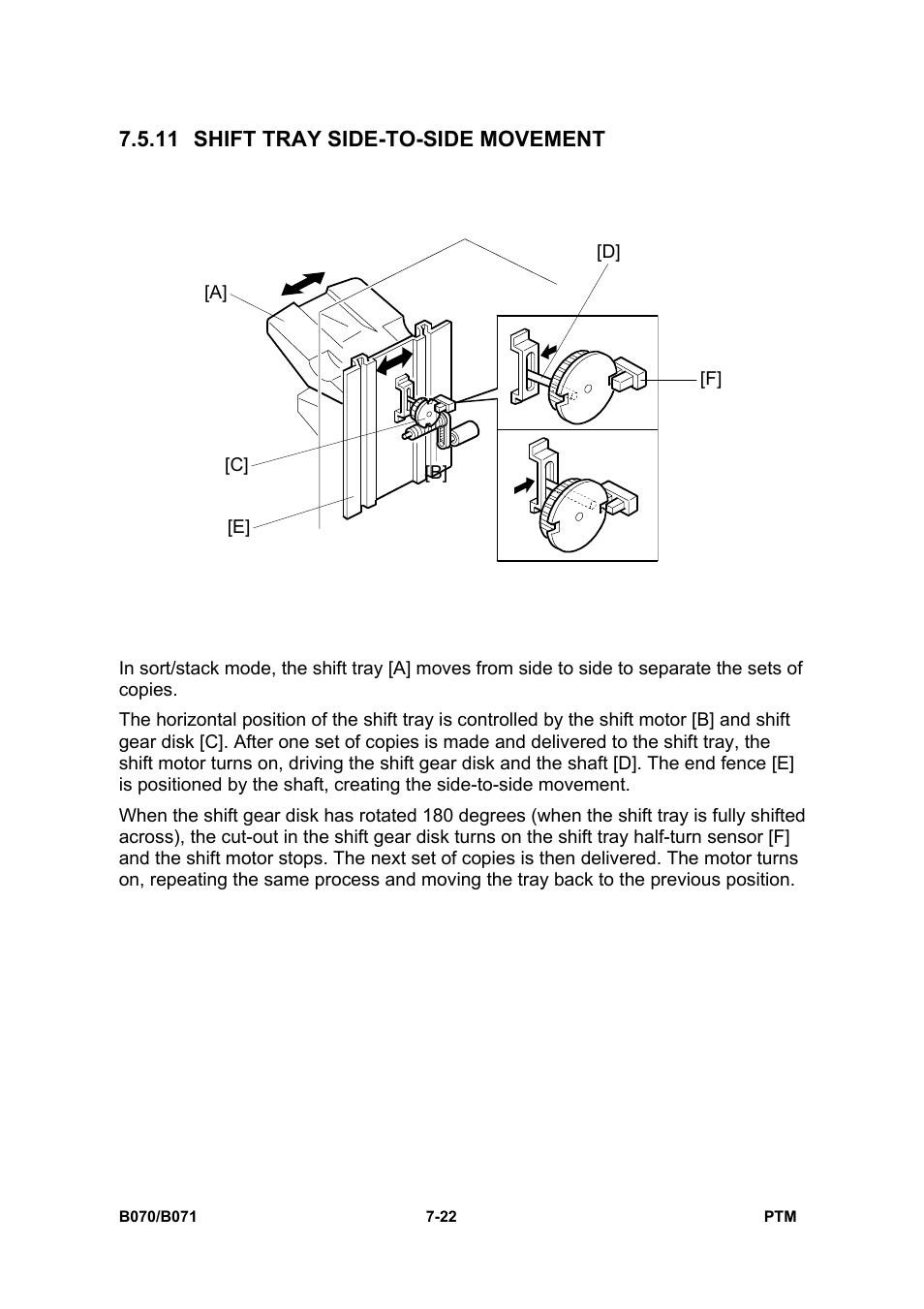 11 shift tray side-to-side movement | Toshiba E-STUDIO900 User Manual | Page 197 / 224