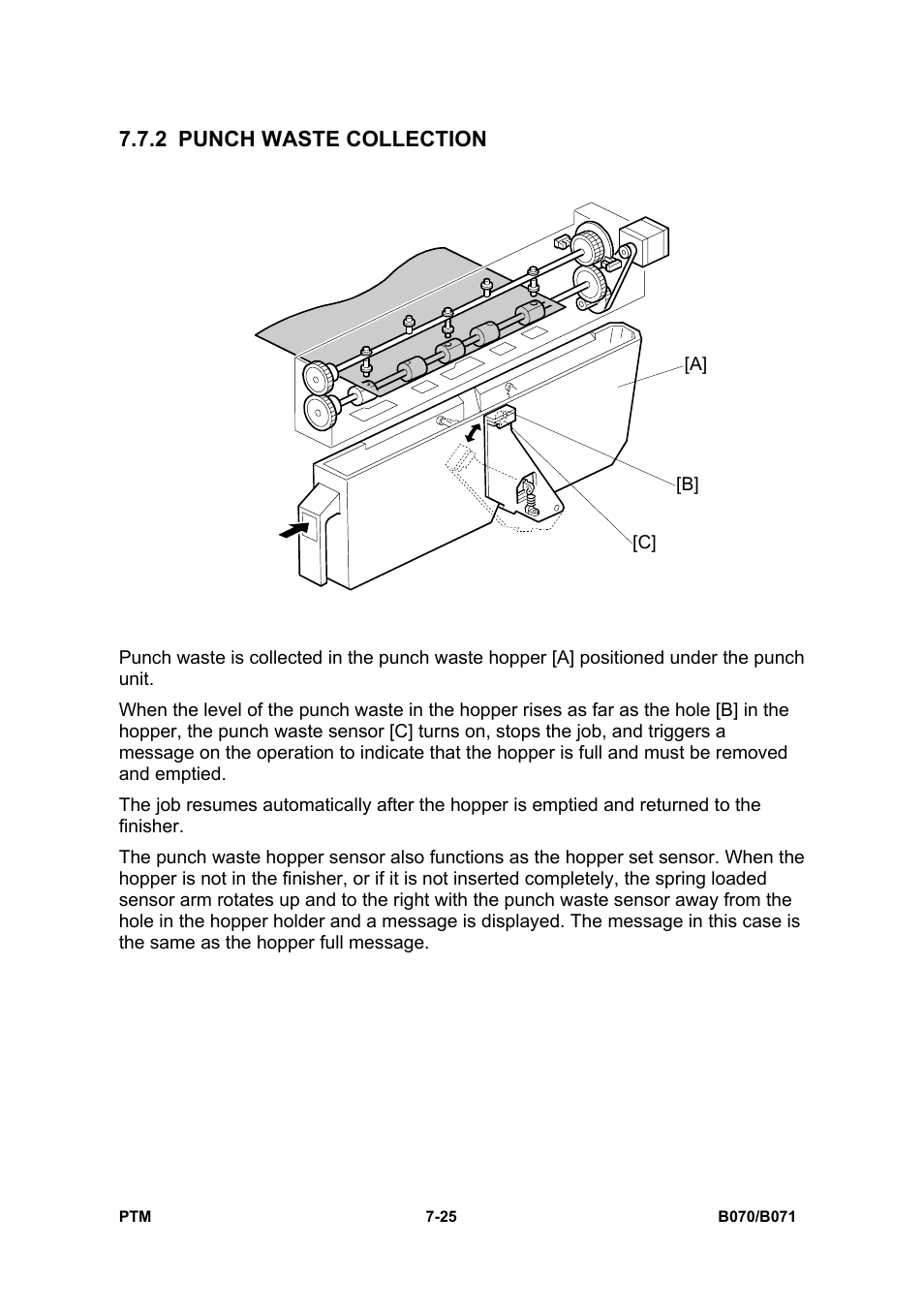 2 punch waste collection | Toshiba E-STUDIO900 User Manual | Page 200 / 224