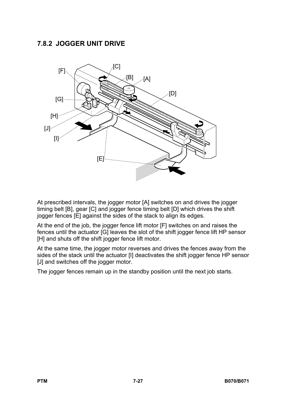 2 jogger unit drive | Toshiba E-STUDIO900 User Manual | Page 202 / 224