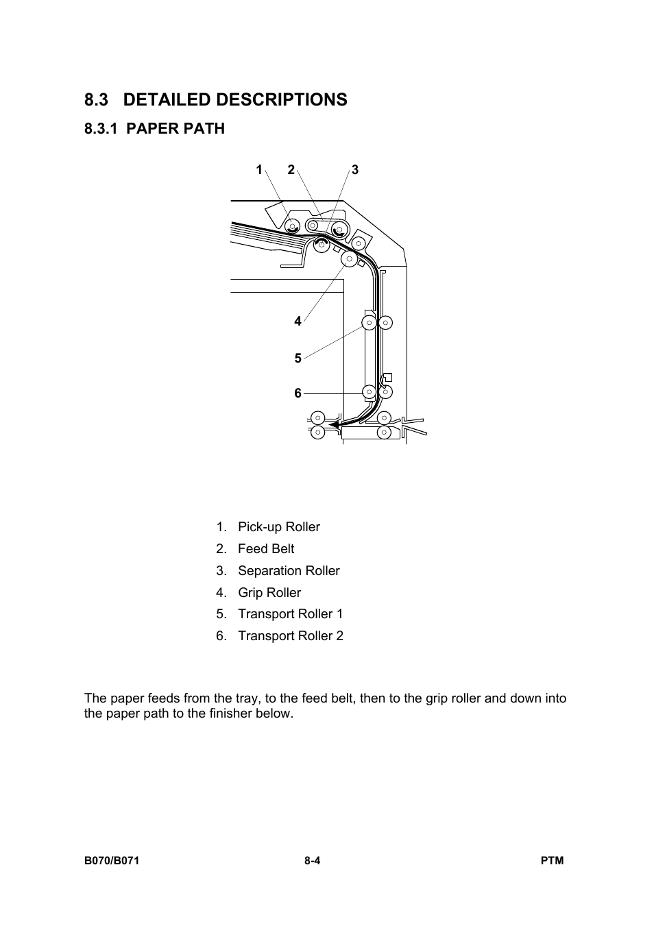 3 detailed descriptions, 1 paper path | Toshiba E-STUDIO900 User Manual | Page 208 / 224