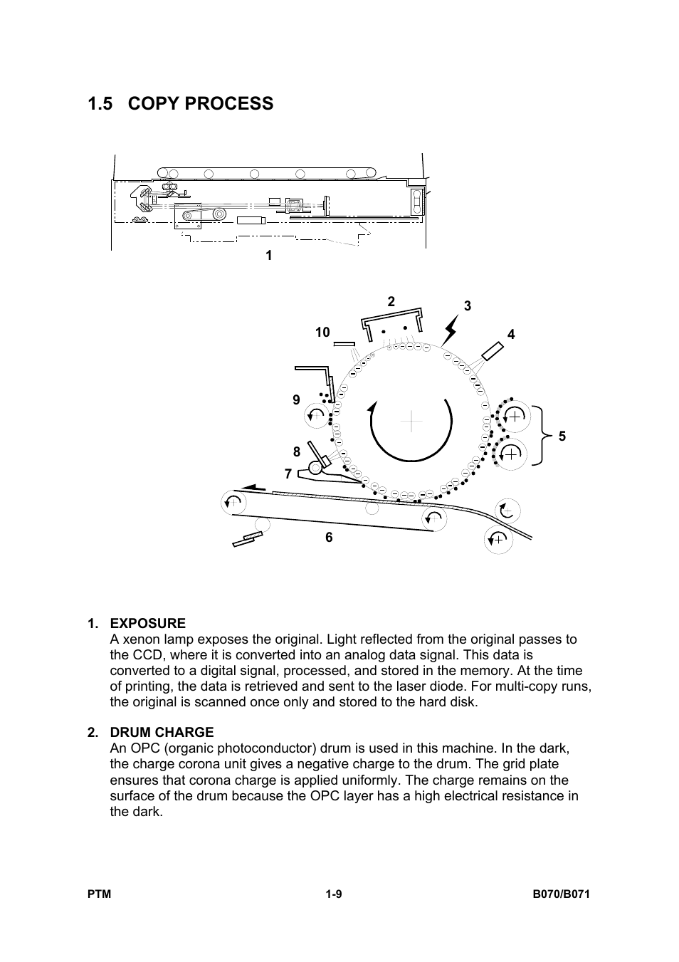 5 copy process | Toshiba E-STUDIO900 User Manual | Page 22 / 224