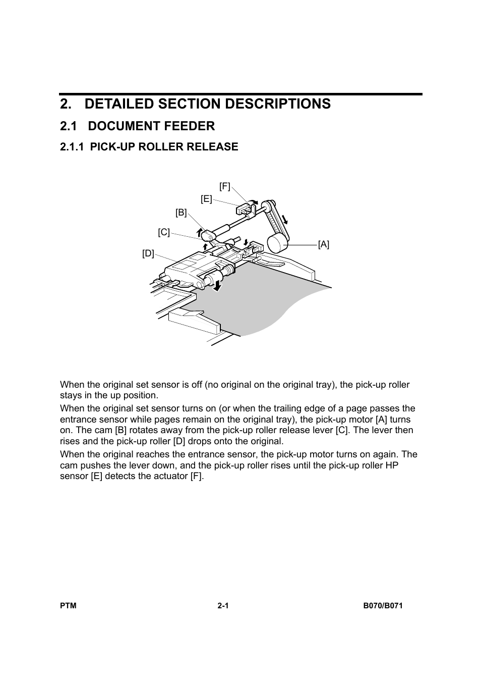 1 document feeder | Toshiba E-STUDIO900 User Manual | Page 26 / 224