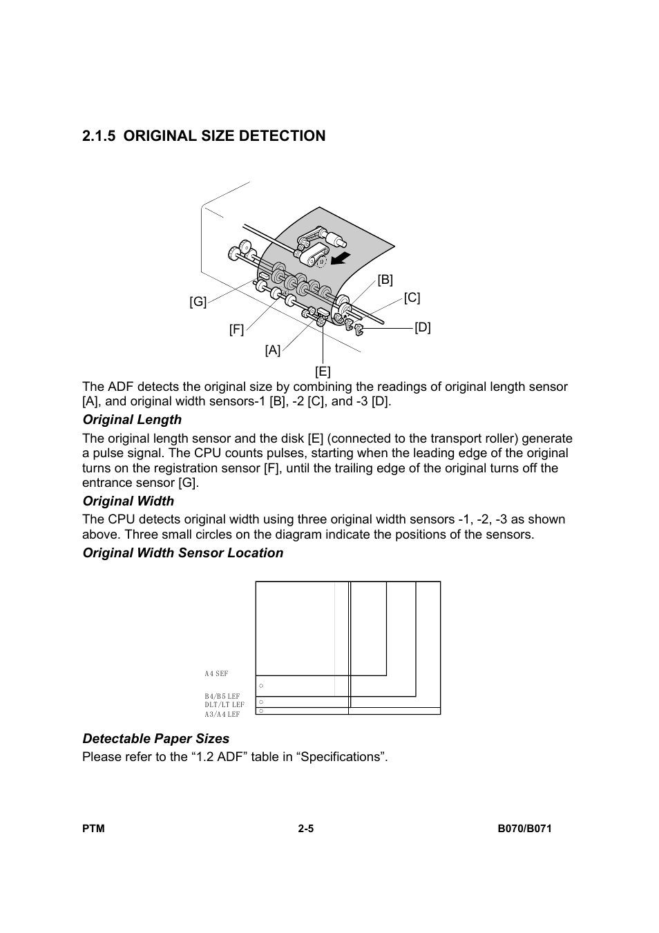 5 original size detection | Toshiba E-STUDIO900 User Manual | Page 30 / 224