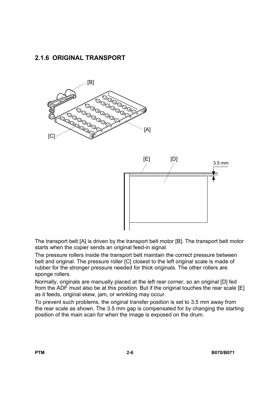 6 original transport | Toshiba E-STUDIO900 User Manual | Page 31 / 224