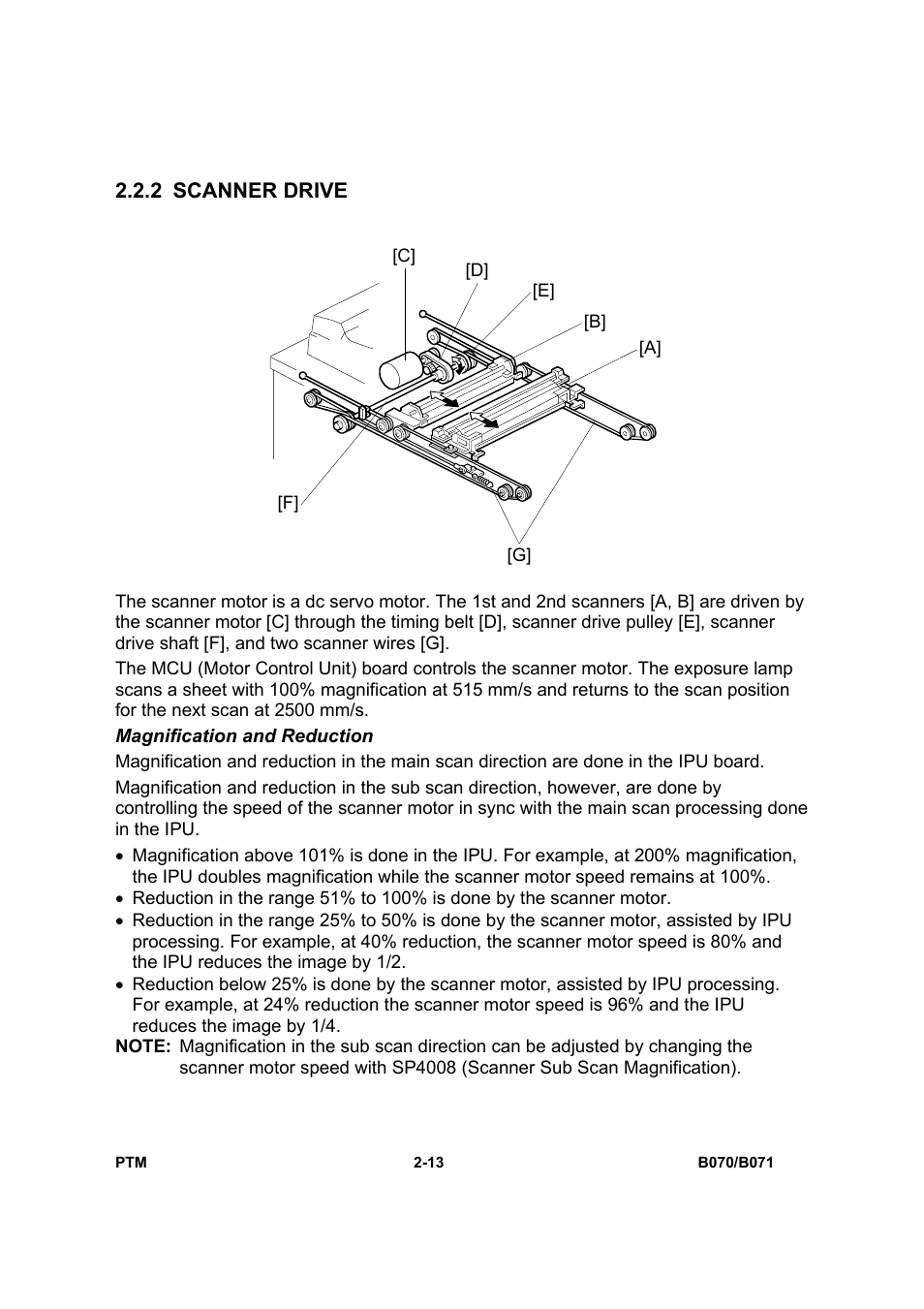 2 scanner drive | Toshiba E-STUDIO900 User Manual | Page 38 / 224