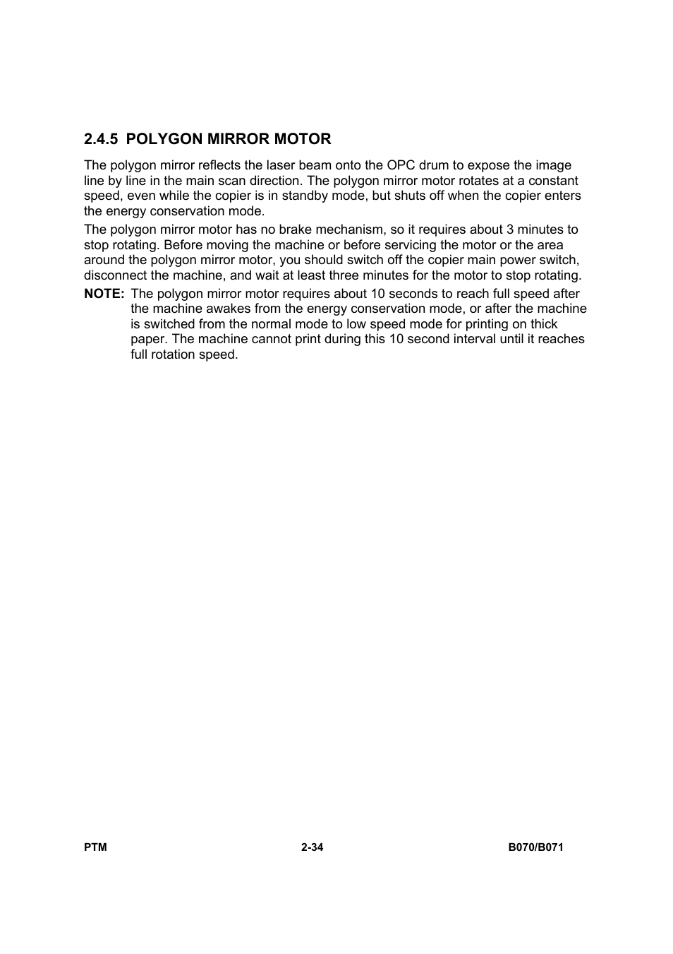 5 polygon mirror motor | Toshiba E-STUDIO900 User Manual | Page 59 / 224