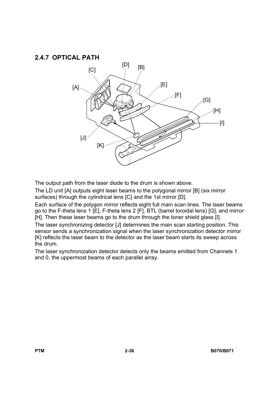 7 optical path | Toshiba E-STUDIO900 User Manual | Page 61 / 224