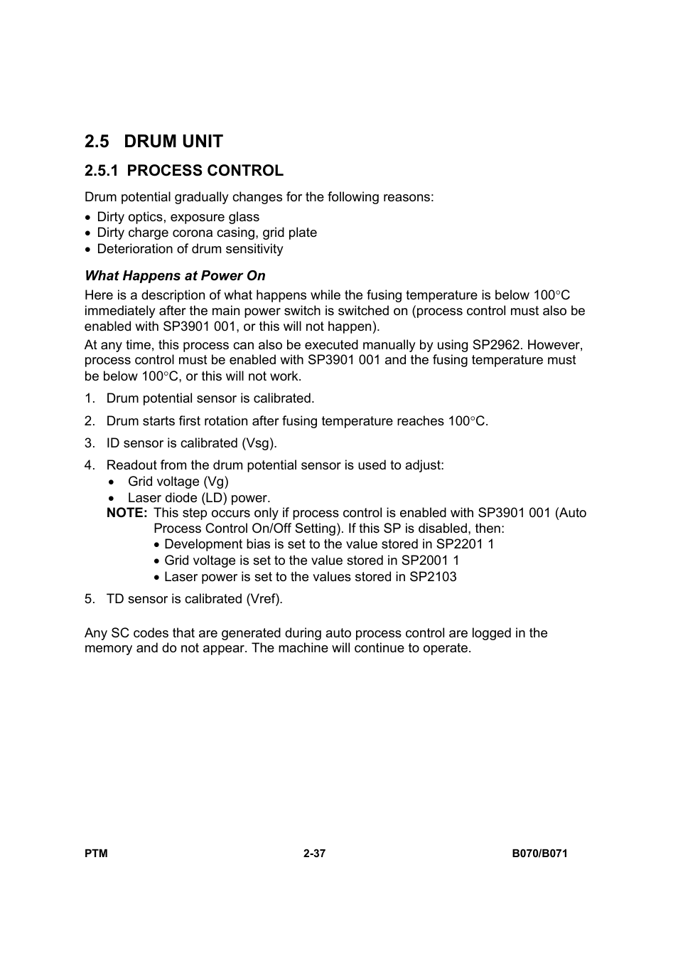 5 drum unit, 1 process control | Toshiba E-STUDIO900 User Manual | Page 62 / 224