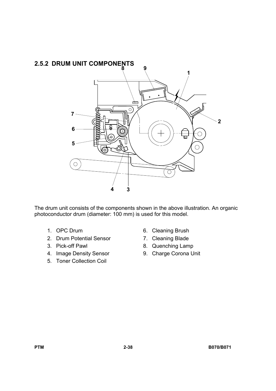 2 drum unit components | Toshiba E-STUDIO900 User Manual | Page 63 / 224