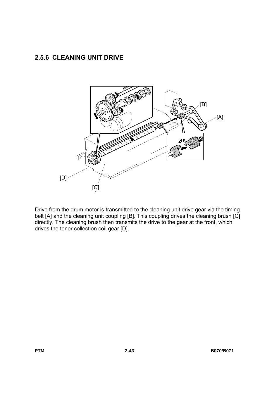 6 cleaning unit drive | Toshiba E-STUDIO900 User Manual | Page 68 / 224