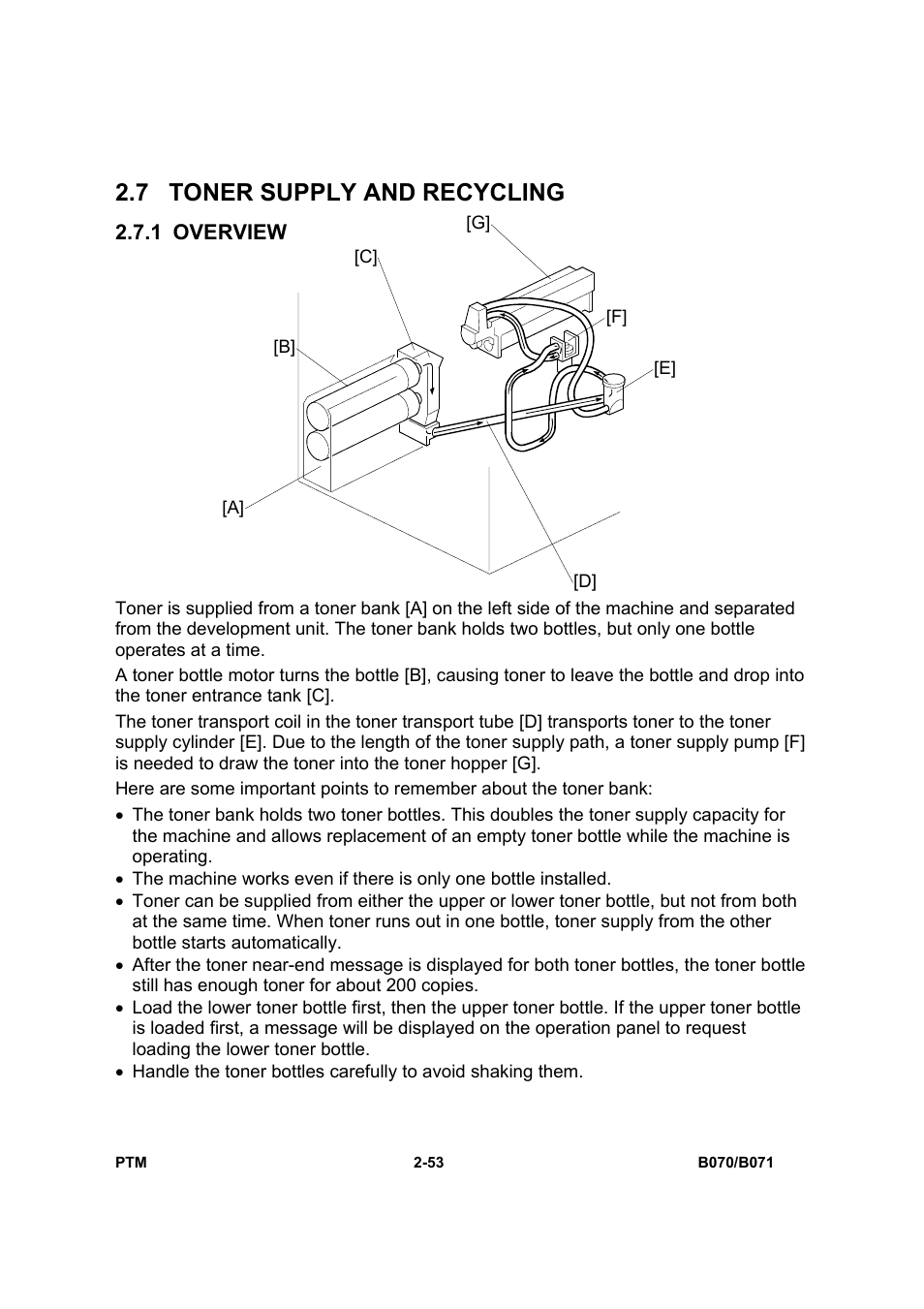 7 toner supply and recycling | Toshiba E-STUDIO900 User Manual | Page 78 / 224