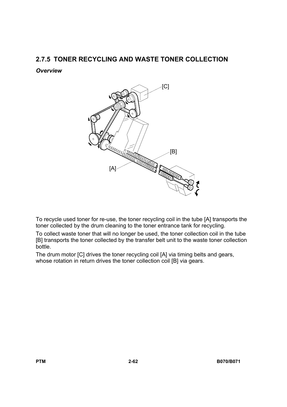 5 toner recycling and waste toner collection | Toshiba E-STUDIO900 User Manual | Page 87 / 224