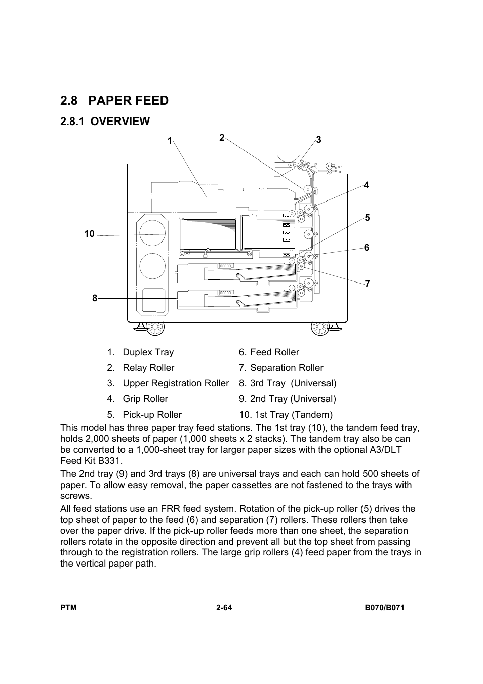 8 paper feed | Toshiba E-STUDIO900 User Manual | Page 89 / 224