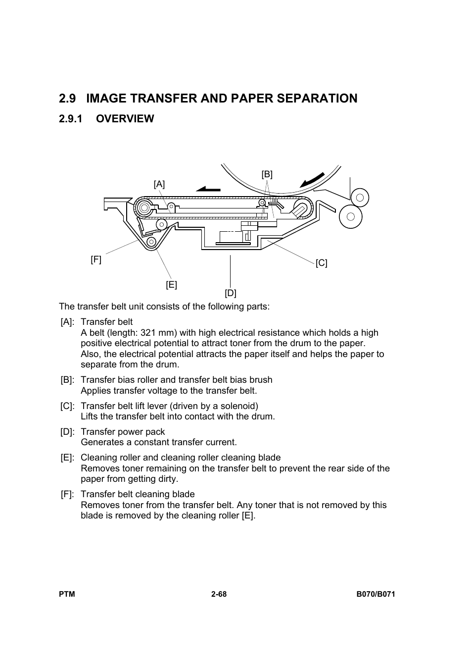 9 image transfer and paper separation | Toshiba E-STUDIO900 User Manual | Page 93 / 224