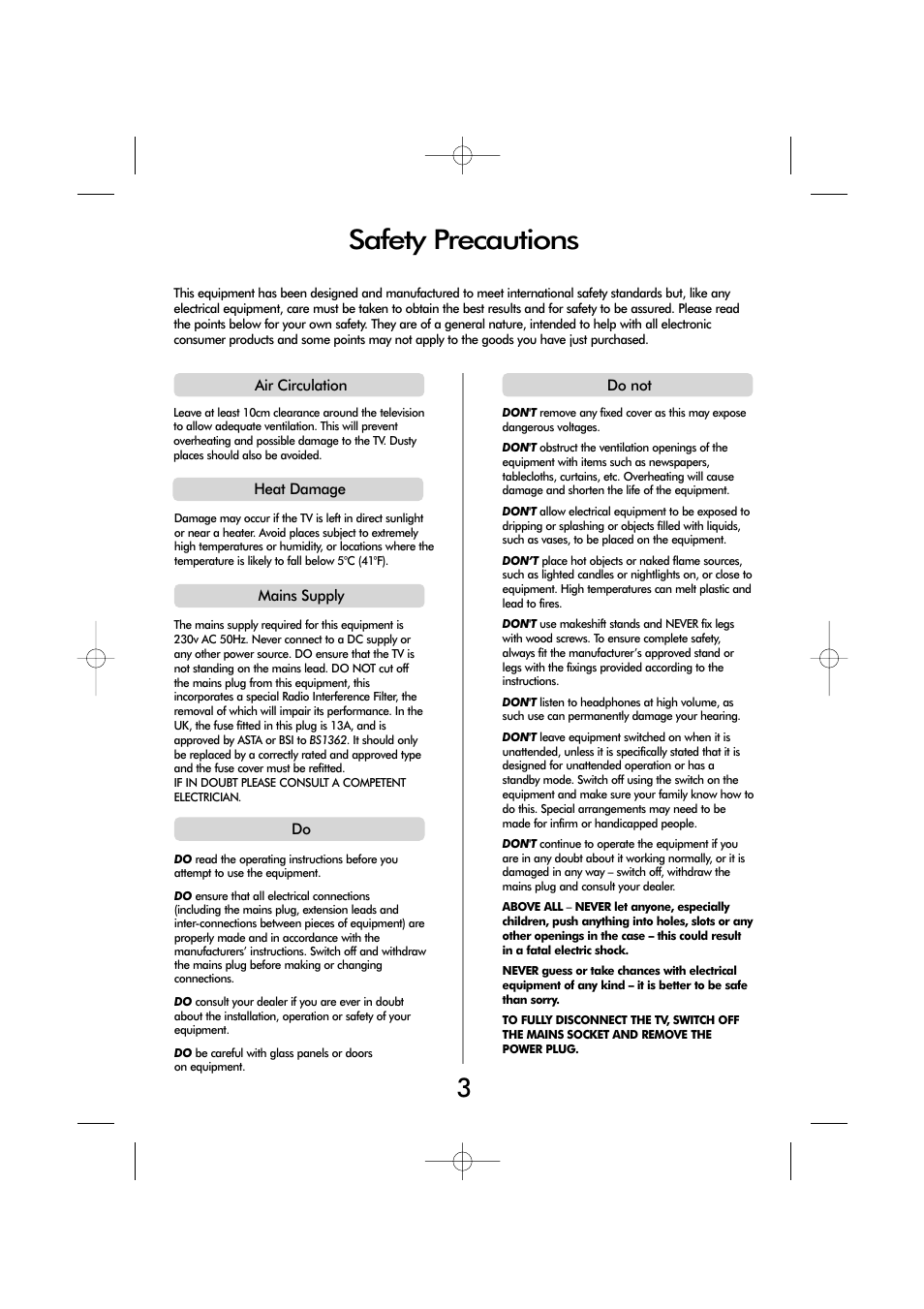 Safety precautions | Toshiba ZP38 Series User Manual | Page 3 / 24