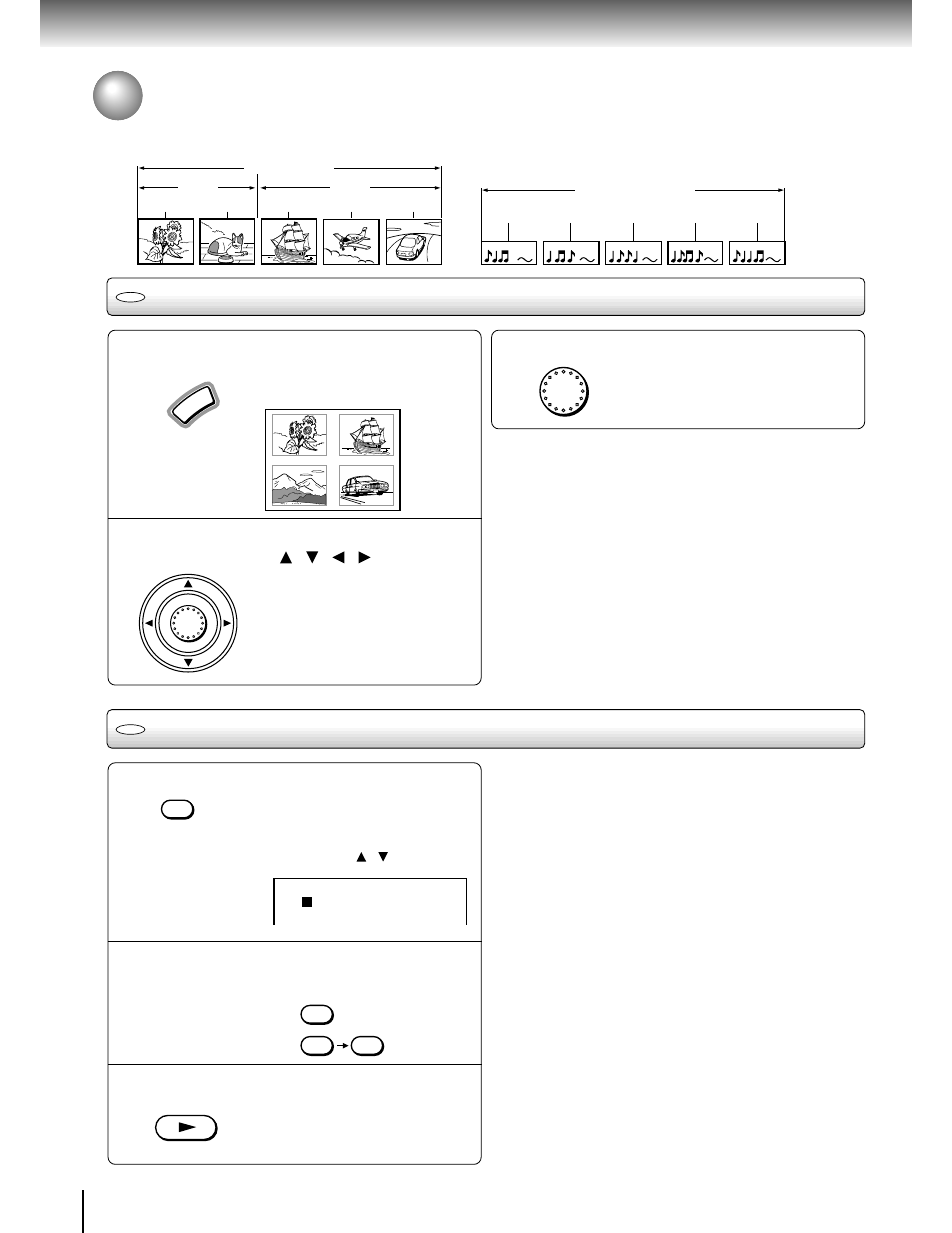 Locating a specific title, chapter, or track, Locating a title using the top menu, Locating a title by entering the title number | Toshiba SD-3205 User Manual | Page 24 / 47