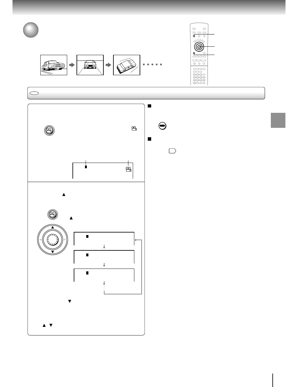 Selecting the camera angle, Changing the camera angle | Toshiba SD-3205 User Manual | Page 31 / 47