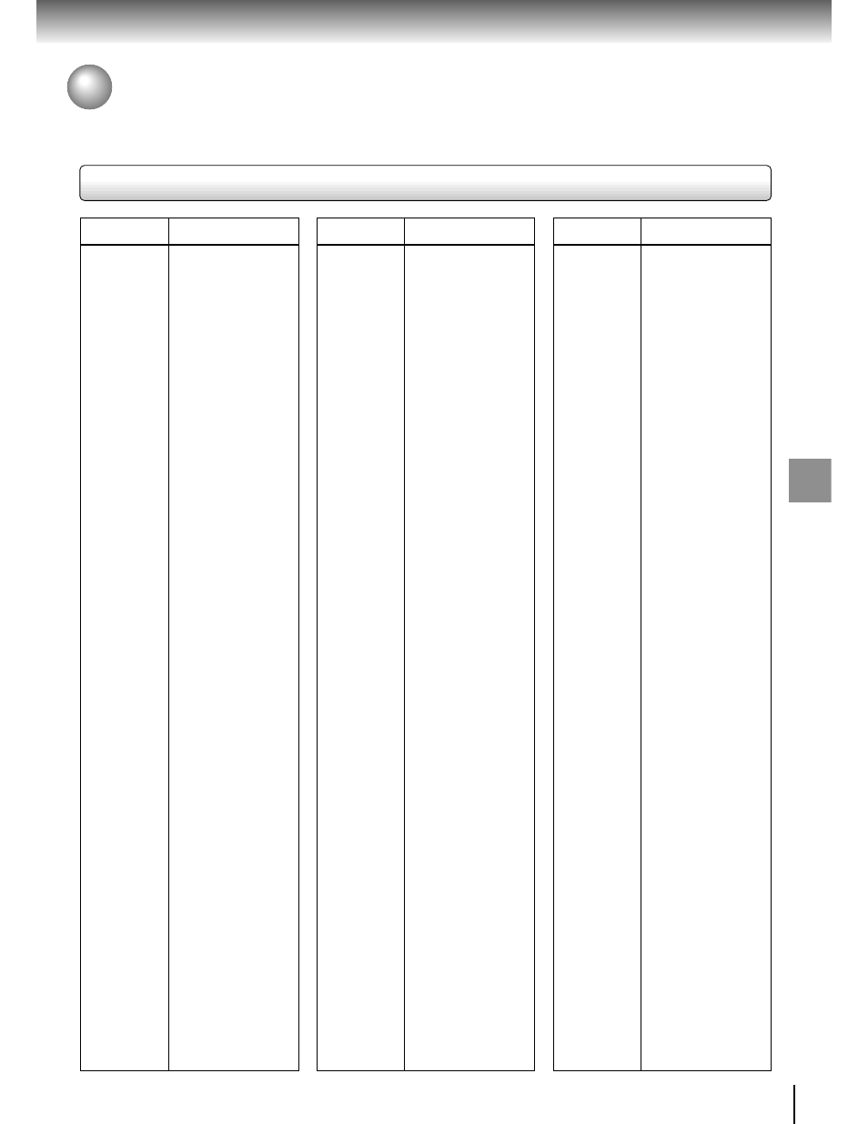 Others, Table of languages, Table of languages and their abbreviations | Toshiba SD-3205 User Manual | Page 43 / 47