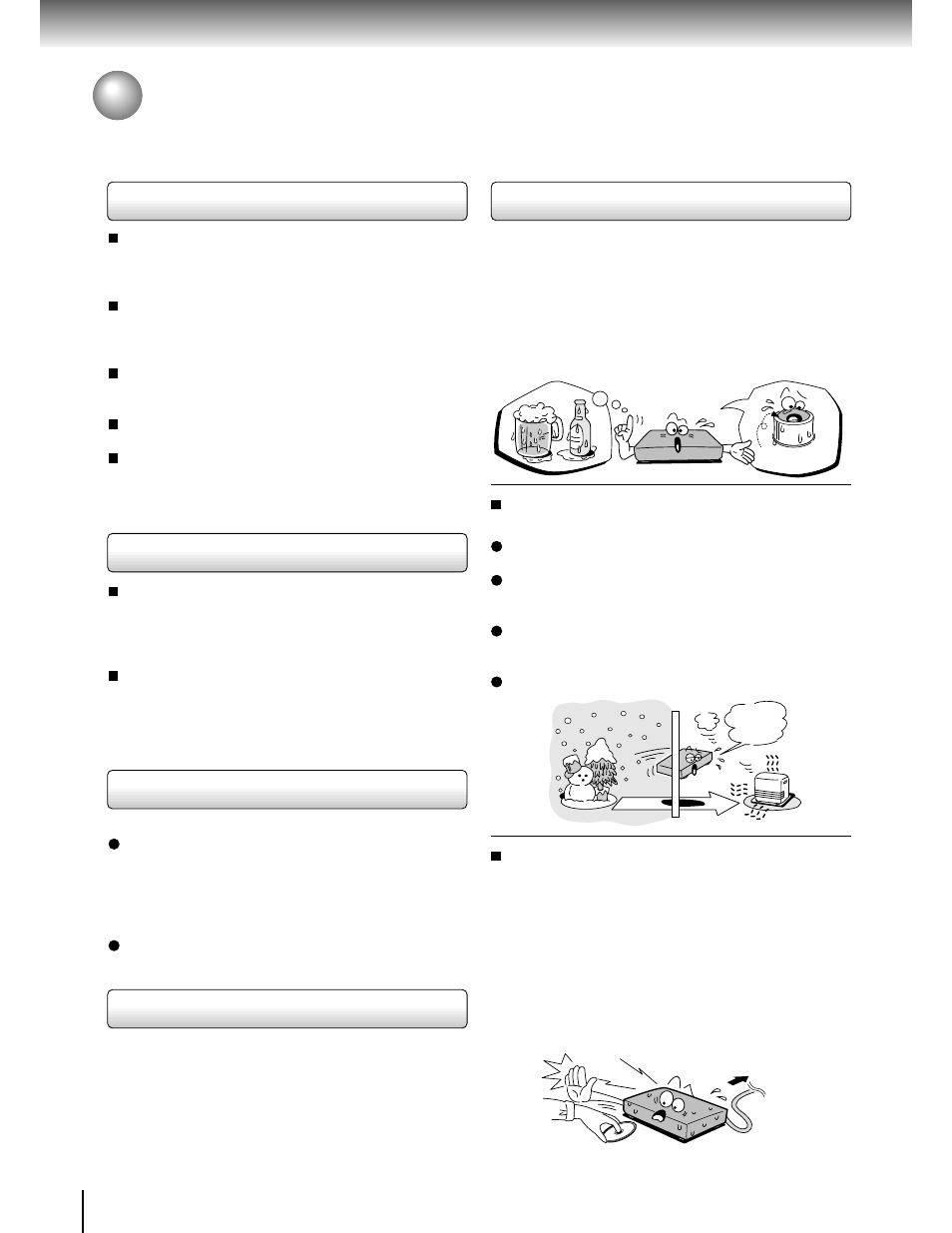 Precautions | Toshiba SD-3205 User Manual | Page 8 / 47