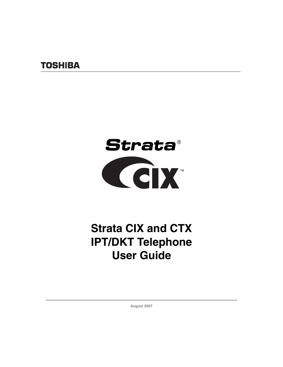 Toshiba STRATA CIX DKT User Manual | 171 pages