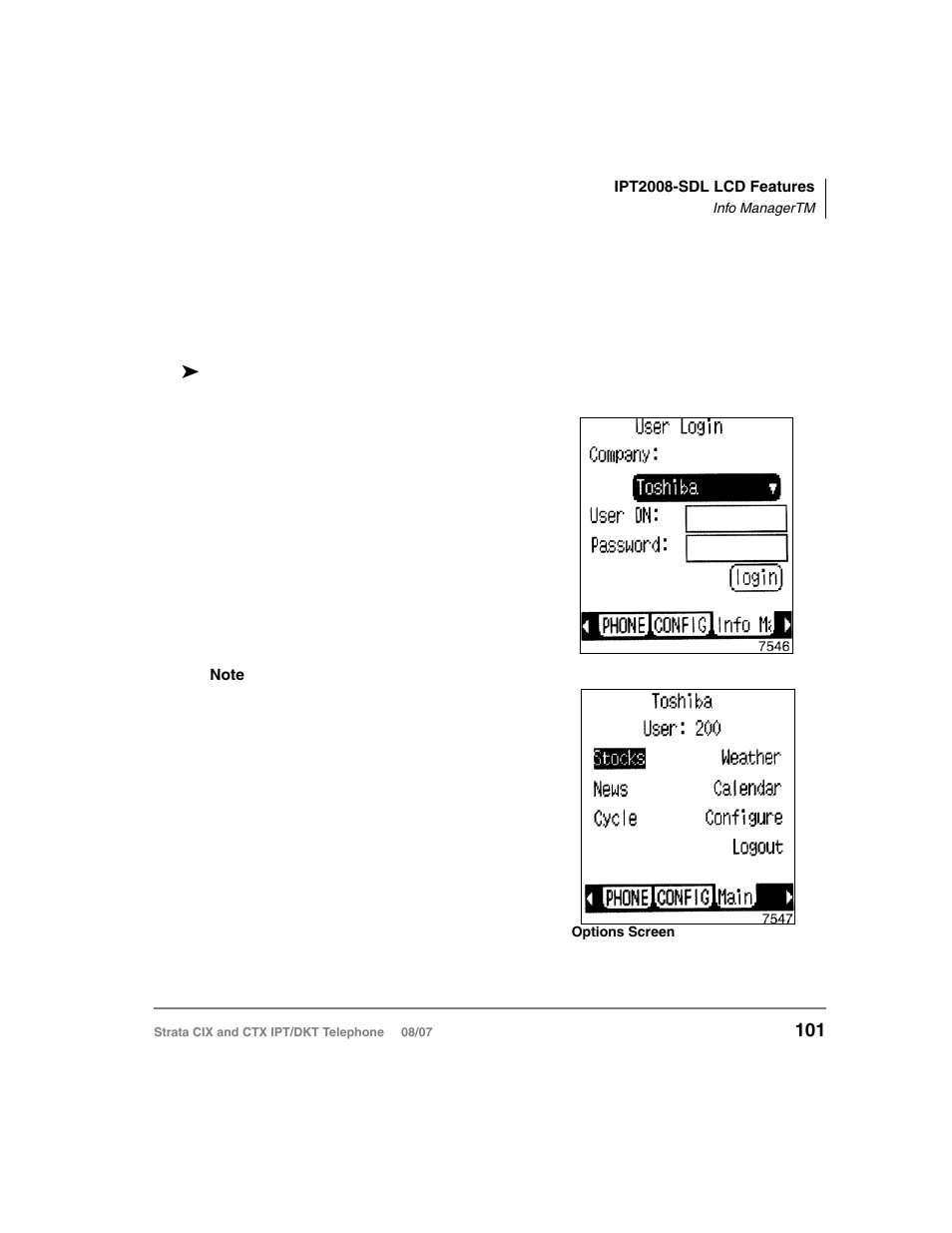 Info managertm, Info manager | Toshiba STRATA CIX DKT User Manual | Page 119 / 171