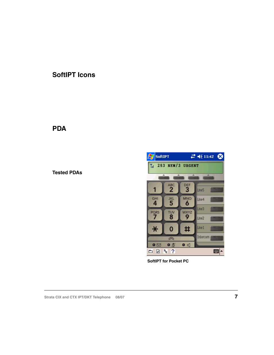 Softipt icons, Softipt icons pda | Toshiba STRATA CIX DKT User Manual | Page 25 / 171