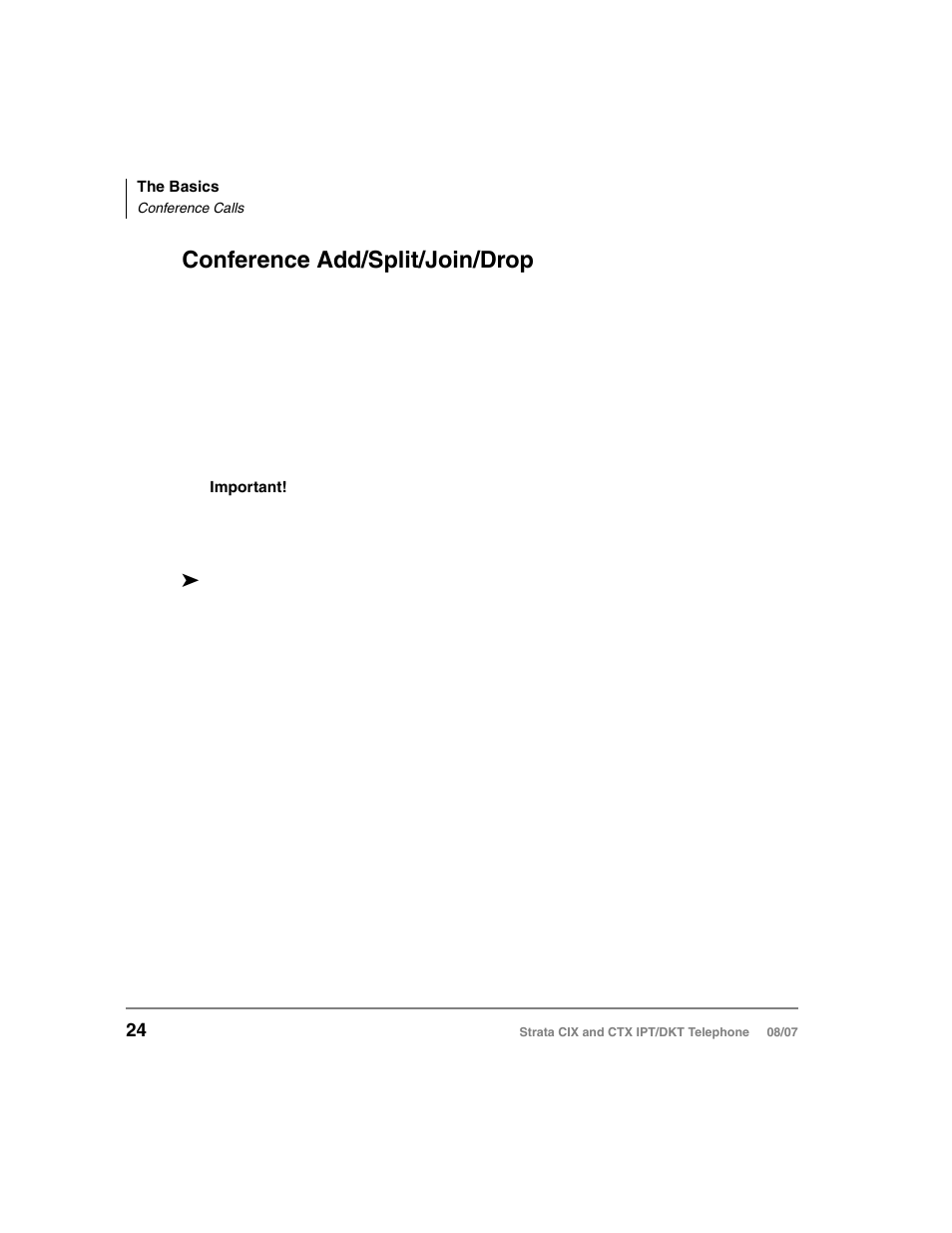 Conference add/split/join/drop | Toshiba STRATA CIX DKT User Manual | Page 42 / 171