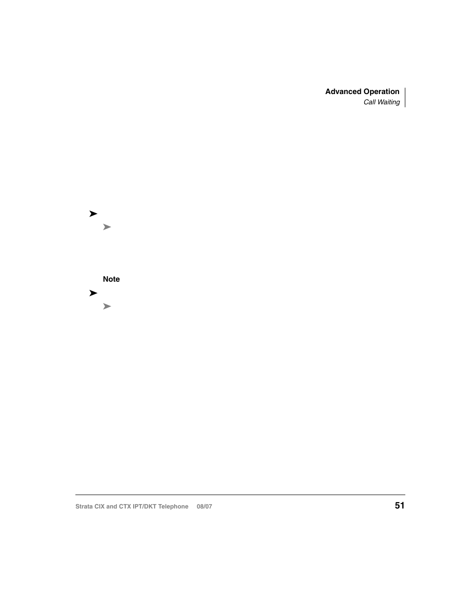 Call waiting | Toshiba STRATA CIX DKT User Manual | Page 69 / 171