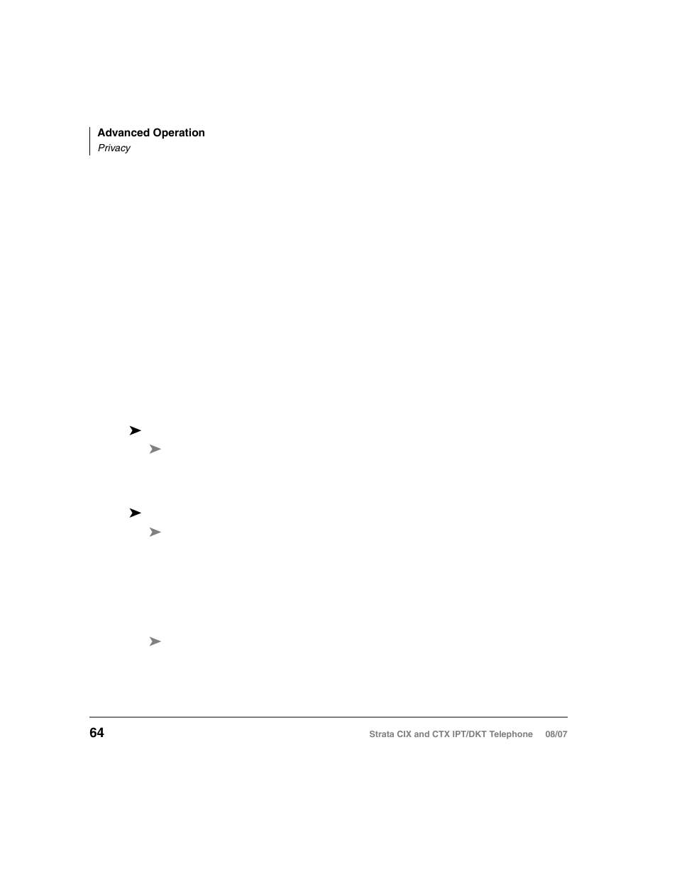 Privacy, Redial, Privacy redial | Toshiba STRATA CIX DKT User Manual | Page 82 / 171