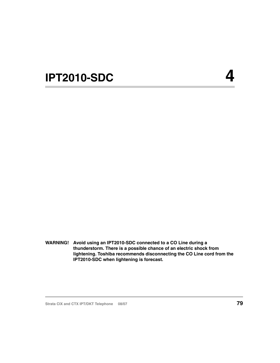 Ipt2010-sdc 4, Chapter 4 — ipt2010-sdc, Chapter 4 – ipt2010-sdc includes | Ipt2010-sdc | Toshiba STRATA CIX DKT User Manual | Page 97 / 171