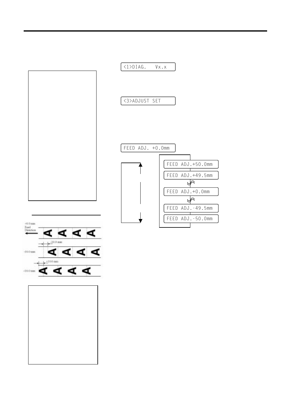 A4.4 printer parameter fine adjustment (cont.) | Toshiba B-850 User Manual | Page 82 / 116