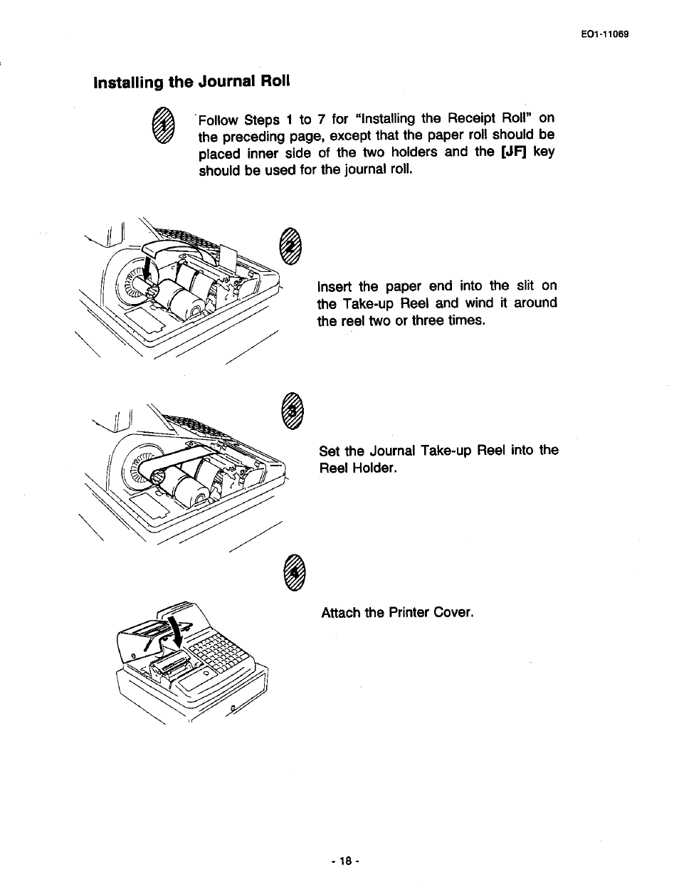 Installing the journal roll | Toshiba TEC MA-315-100 User Manual | Page 20 / 142