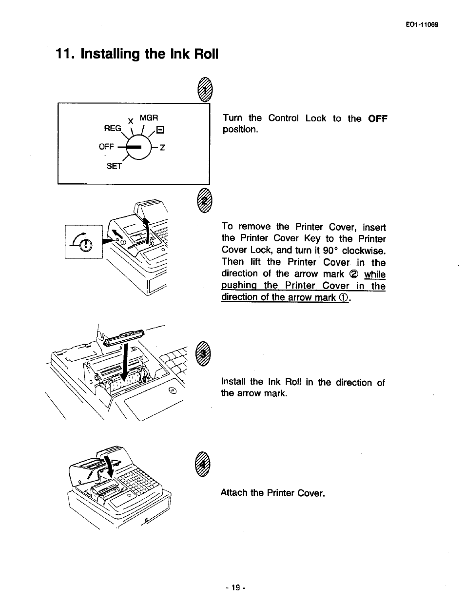 Installing the ink roll, Installing the ink roil | Toshiba TEC MA-315-100 User Manual | Page 21 / 142