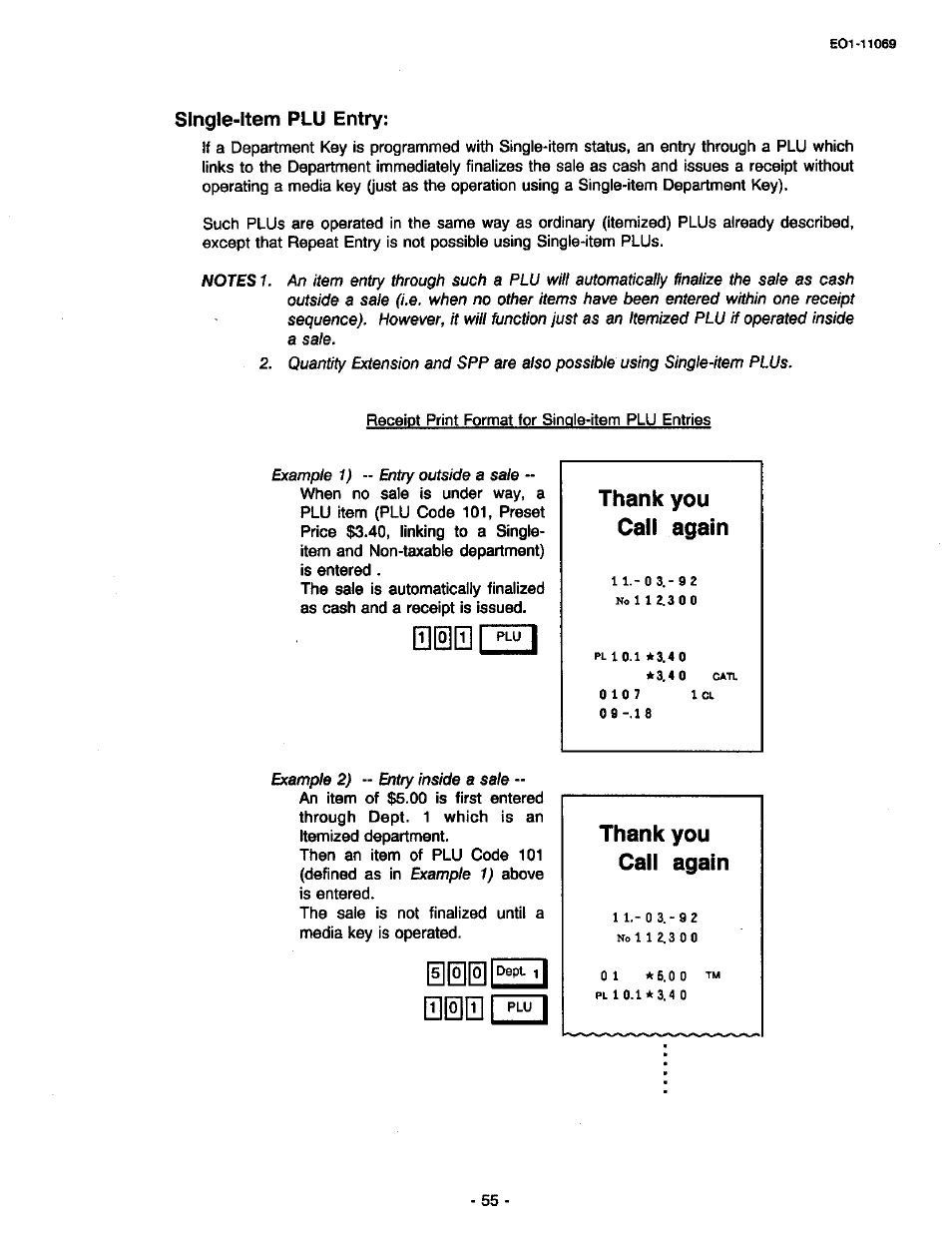 Single-item plu entry, Ih00 | Toshiba TEC MA-315-100 User Manual | Page 57 / 142