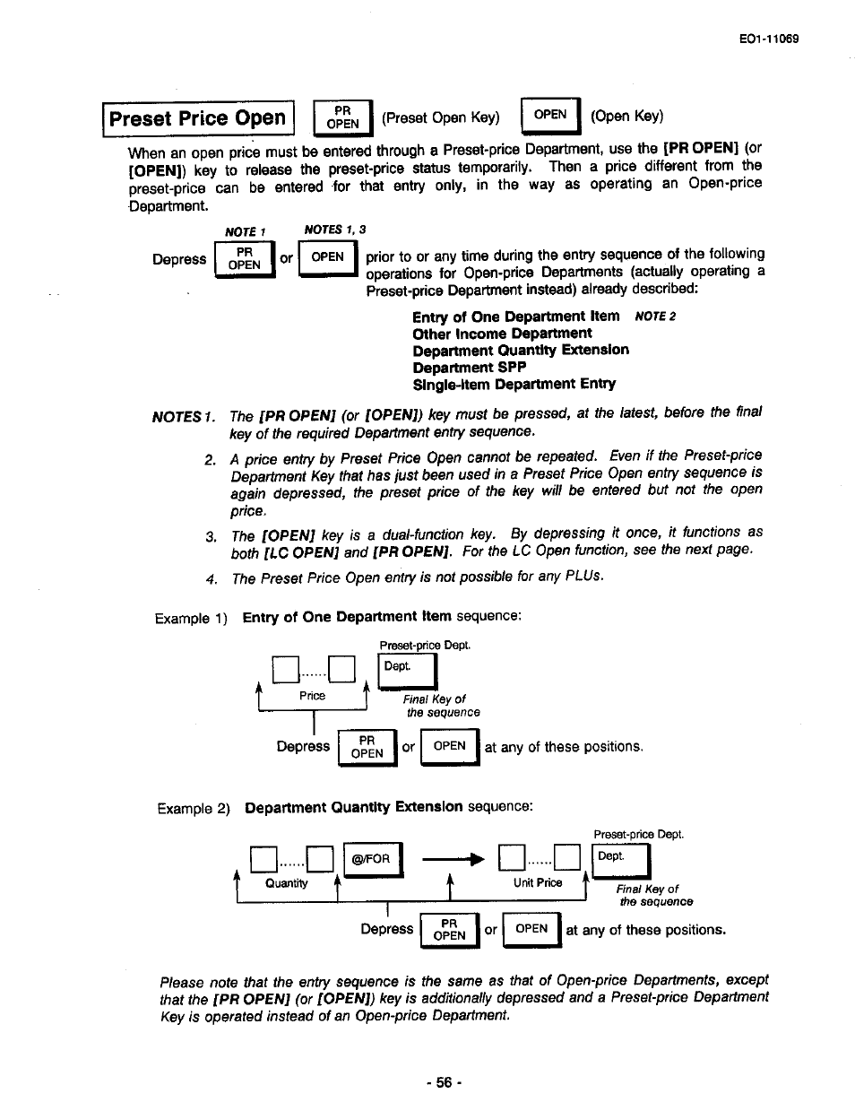 Preset price open | Toshiba TEC MA-315-100 User Manual | Page 58 / 142