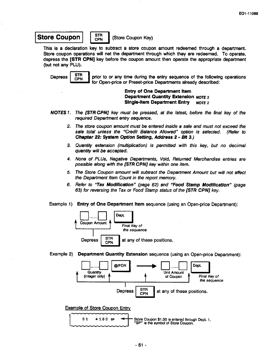 Store coupon | Toshiba TEC MA-315-100 User Manual | Page 63 / 142