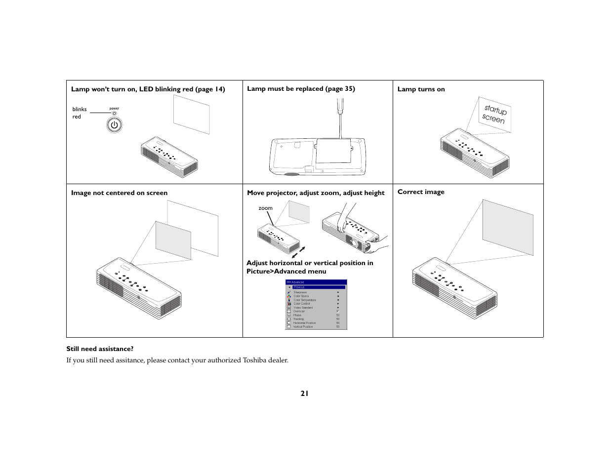 Toshiba TDP-P6 User Manual | Page 21 / 40