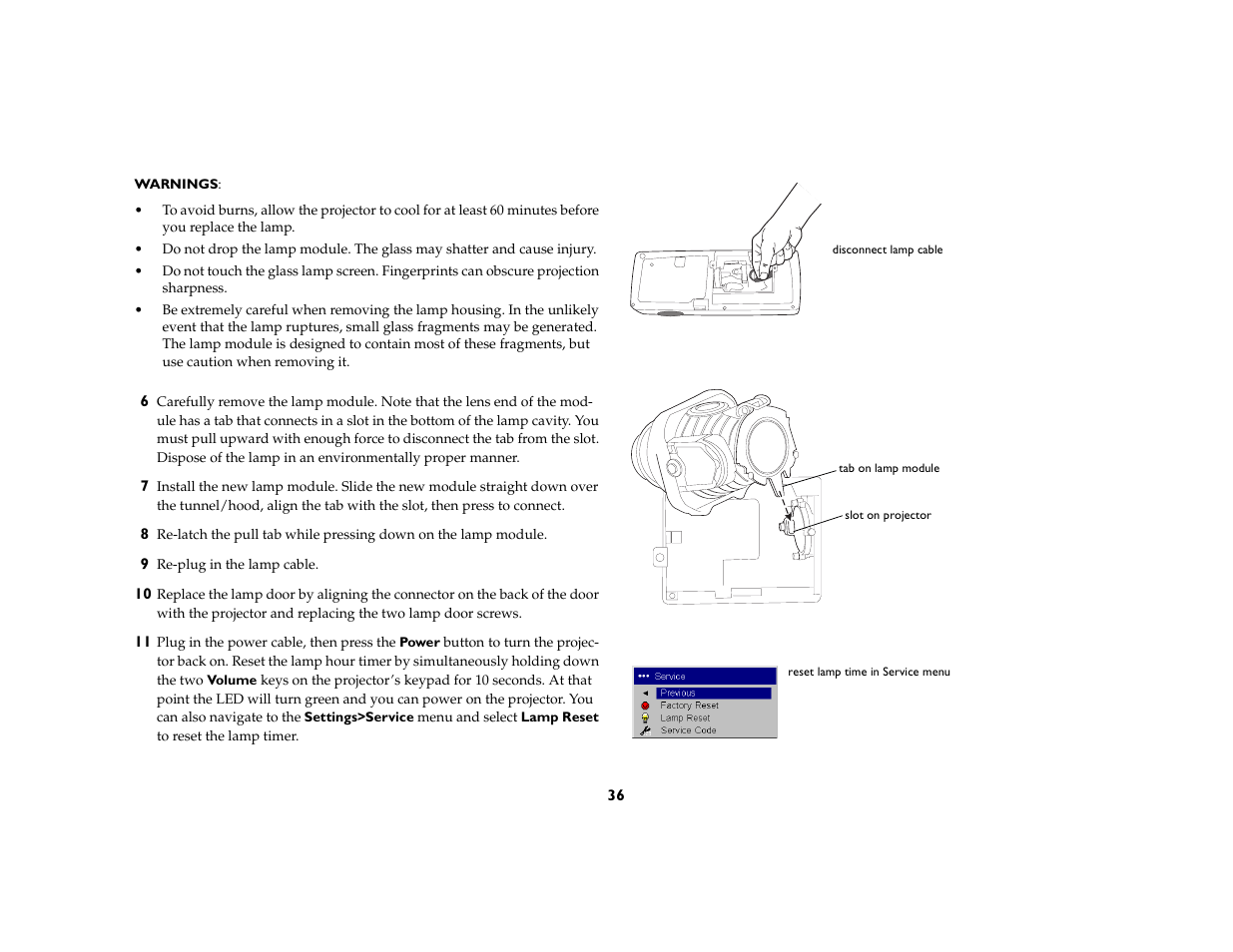 Toshiba TDP-P6 User Manual | Page 36 / 40