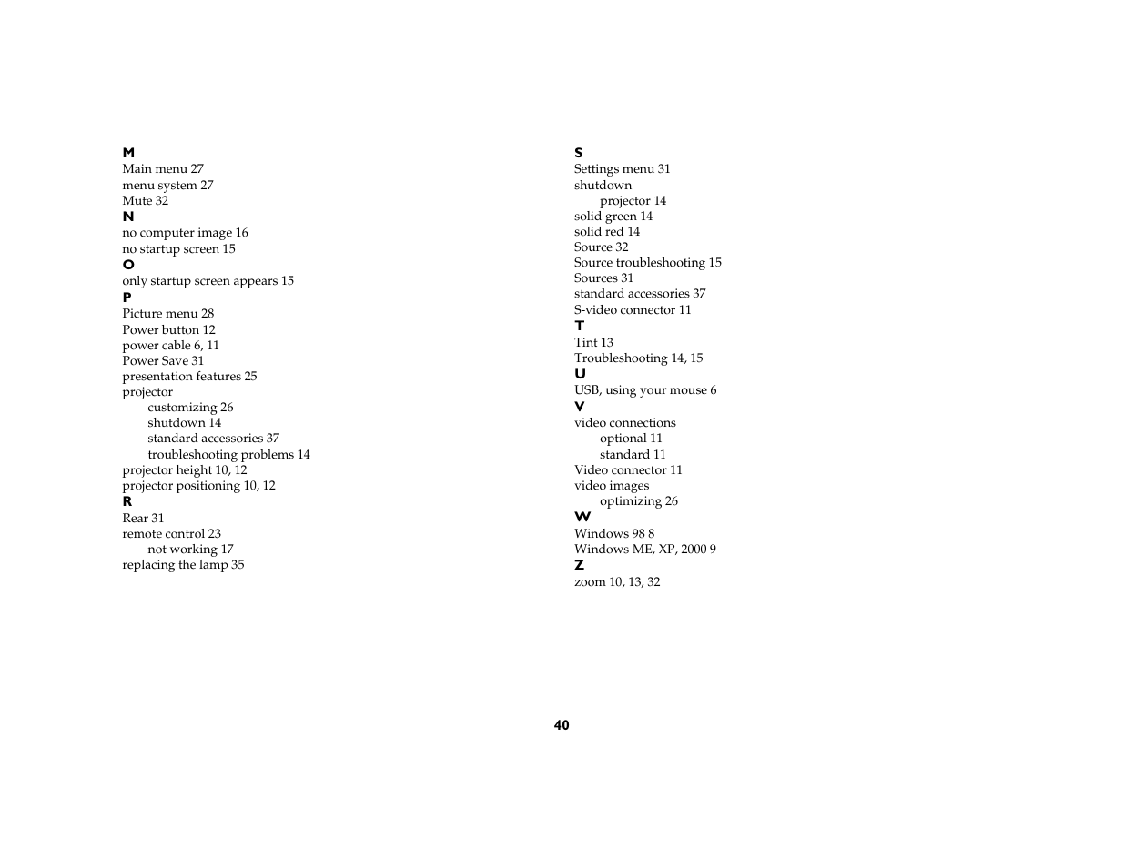 Toshiba TDP-P6 User Manual | Page 40 / 40