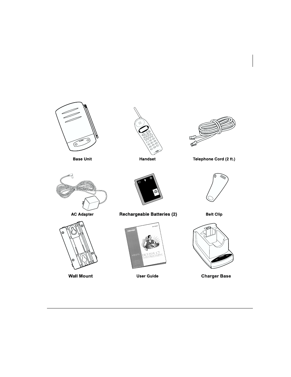 Cordless digital telephone standard parts, The grand tour, Ho ld ms g cn f/ tr n mu te tal k ch an vo l | Toshiba DKT2104-CT User Manual | Page 19 / 104