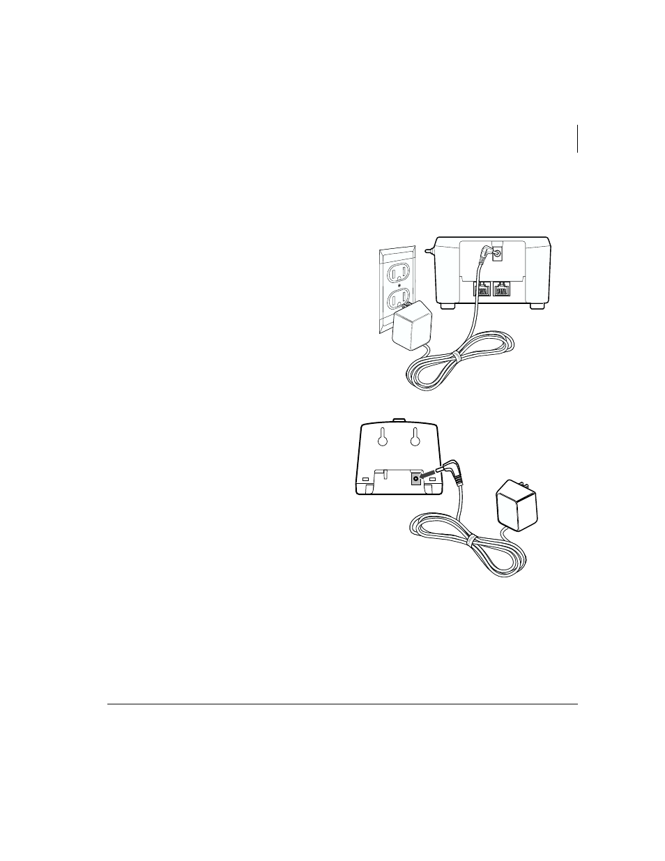 Base unit, Charger unit, Step 5 | Connect and apply power, Base unit charger unit, Step 5: connect and apply power | Toshiba DKT2104-CT User Manual | Page 27 / 104