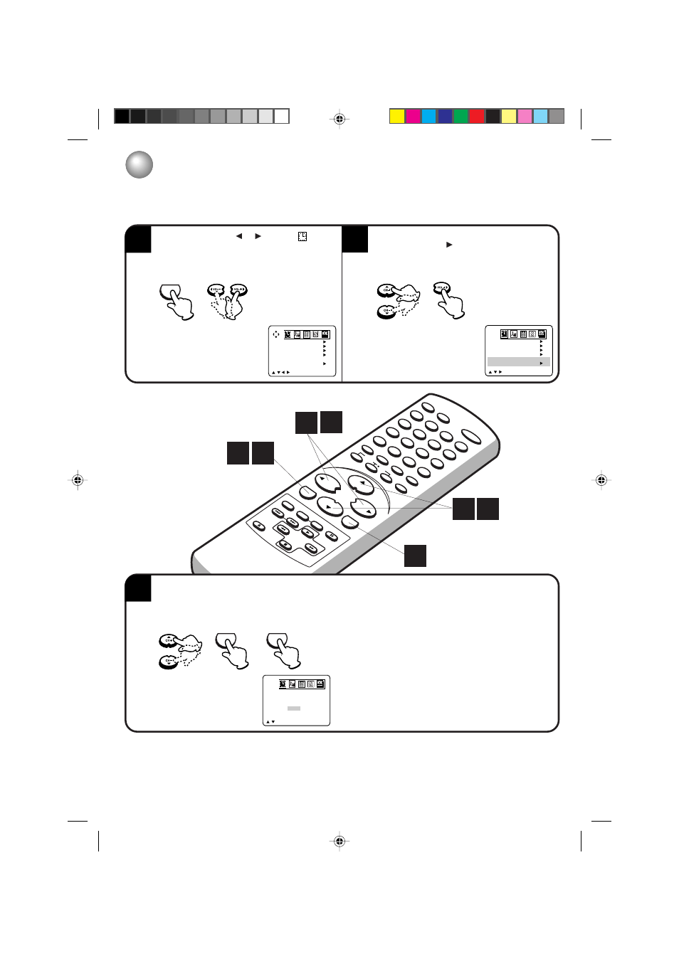 13 auto clock setting, Continued), Daylight saving time setting | Toshiba MV13P3 User Manual | Page 18 / 56