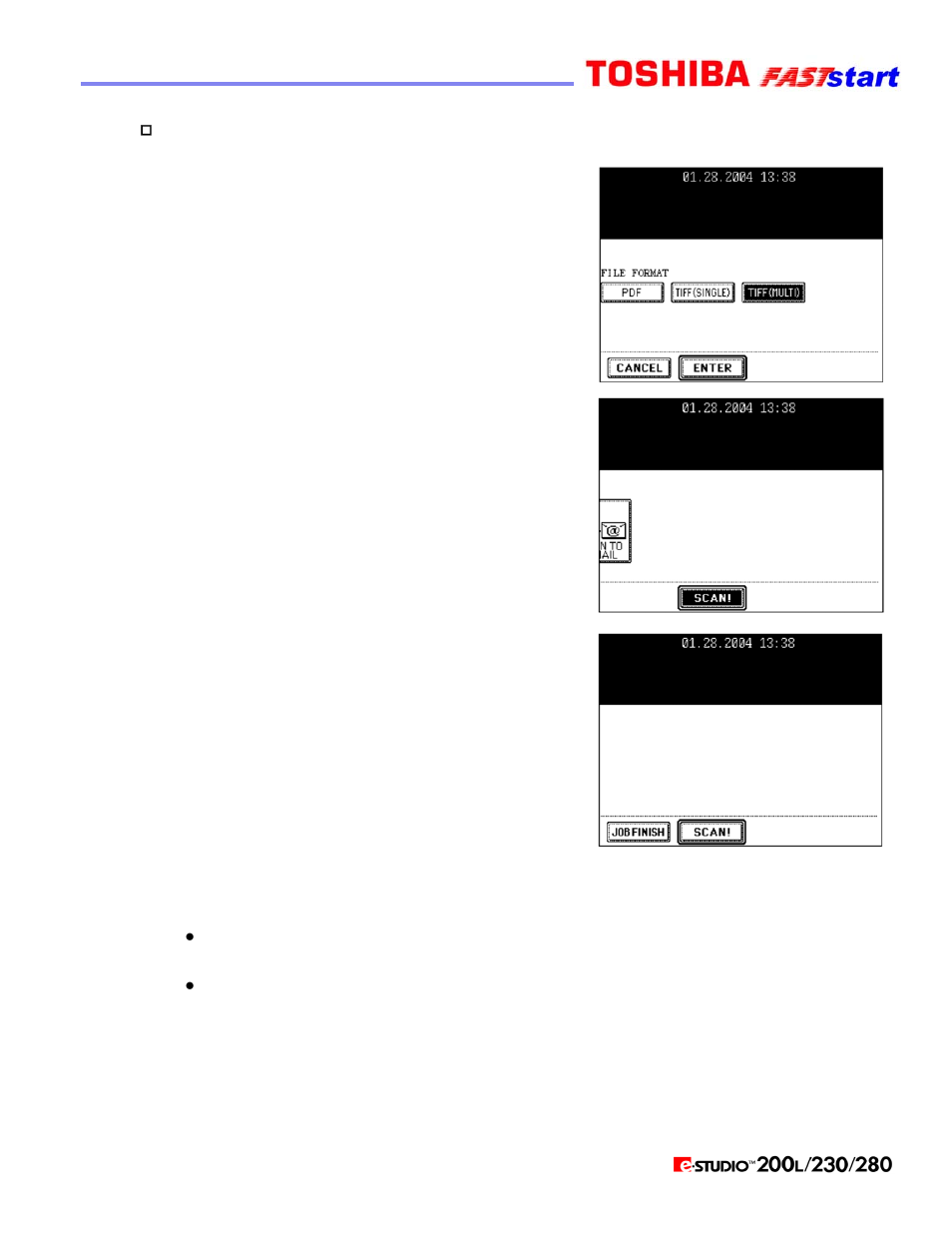 Scan to file (cont’d.) | Toshiba Faststart 200L User Manual | Page 14 / 26