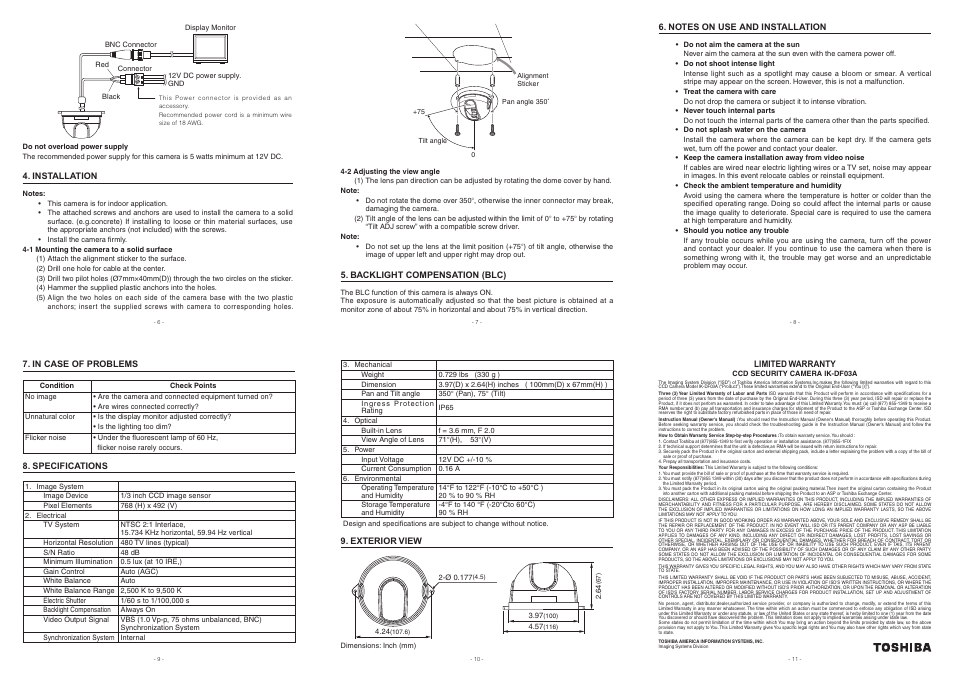 Toshiba IK-DF03A User Manual | Page 2 / 2